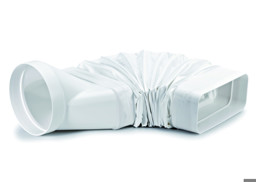 Zeige Details für V-ZUG Flexbogen von rund auf flach für Umlenkung und Drehung bis 180° (Breite 227 / Höhe 94 mm), Länge 160-550 mm / Stutzen d= 150 mm, 1012787 Bild von V-ZUG Flexbogen von rund auf flach für Umlenkung und Drehung bis 180° (Breite 227 / Höhe 94 mm), Länge 160-550 mm / Stutzen d= 150 mm, 1012787