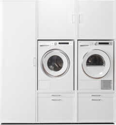 Zeige Details für Adago Home Schrankwand 1.1 2x WSCS1462+2x WSCN061+1x WSCH207-60, weiss Bild von Adago Home Schrankwand 1.1 2x WSCS1462+2x WSCN061+1x WSCH207-60, weiss