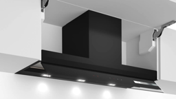 Zeige Details für Bosch DBB97AM60 Serie 6 Integrierte Designhaube 90 cm Klarglas schwarz bedruckt Bild von Bosch DBB97AM60 Serie 6 Integrierte Designhaube 90 cm Klarglas schwarz bedruckt