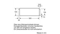 Bild von Bosch BIC510NB0 Serie 6 Einbau Wärmeschublade 60 x 14 cm Schwarz
