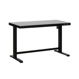 Zeige Details für CONTINI höhenverstellbarer Bürotisch 1.2x0.6m schwarz Glas Arbeitsfläche Bild von CONTINI höhenverstellbarer Bürotisch 1.2x0.6m schwarz Glas Arbeitsfläche