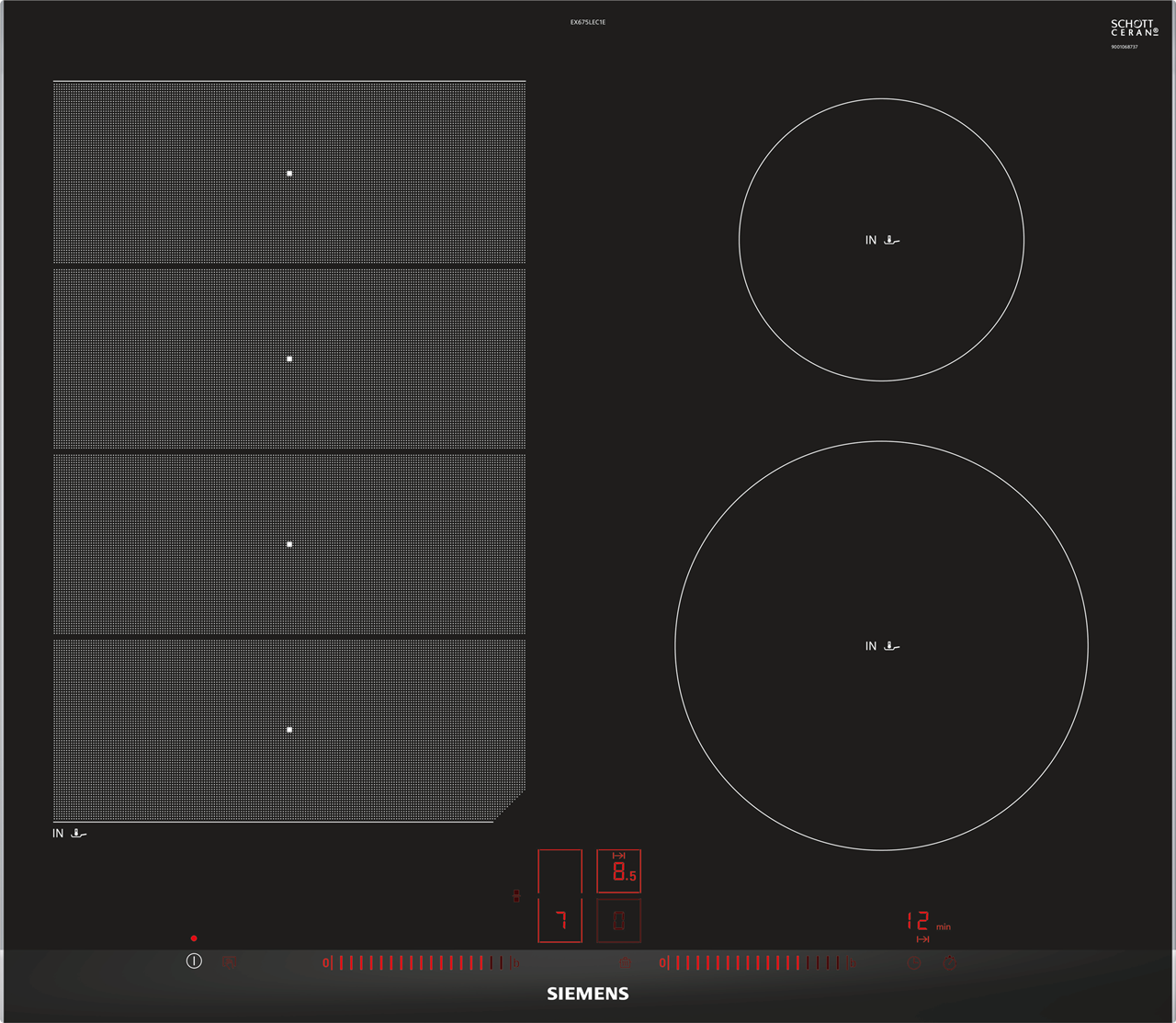 Bild von Siemens EX675LEC1E iQ700 Induktionskochfeld 60 cm Schwarz