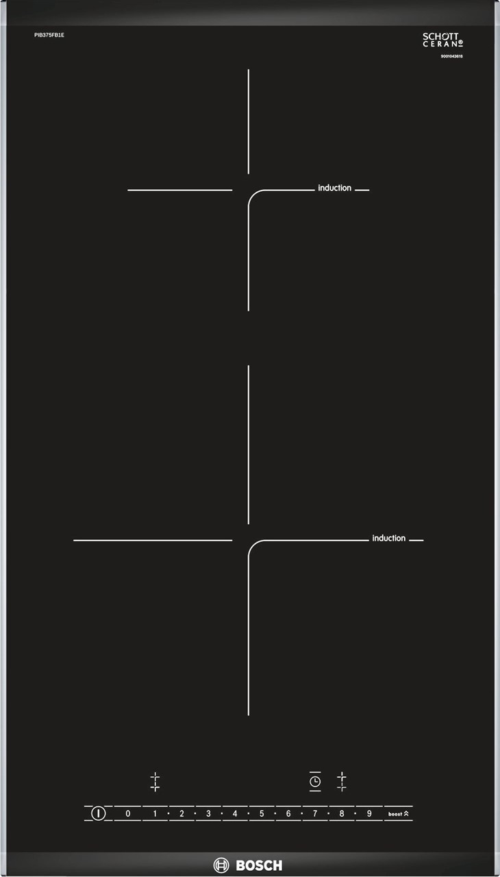 Bild von Bosch PIB375FB1E Serie 6 Domino-Kochfeld, Induktion 30 cm Schwarz