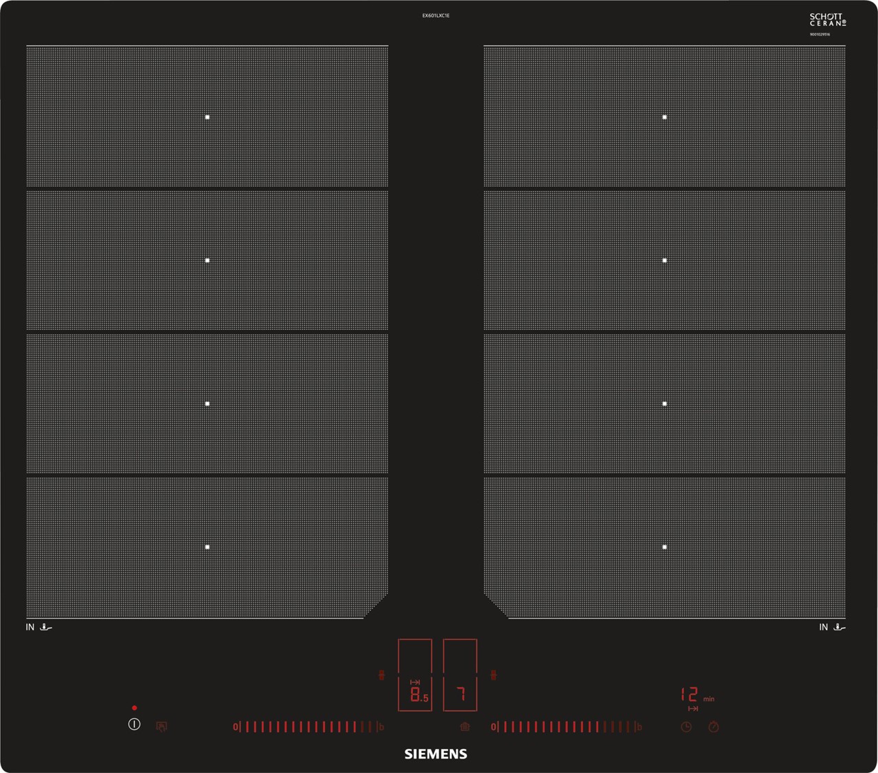 Bild von Siemens EX601LXC1E iQ700 Induktionskochfeld 60 cm Schwarz autark