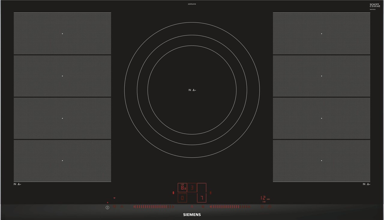 Bild von Siemens EX975LVV1E iQ700 Induktionskochfeld 90 cm Schwarz, Mit Rahmen aufliegend