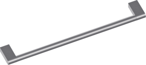 Bild von Gaggenau Möbelgriff mit 2 HalterungenEdelstahlLänge 45 cmBohrabstand 427 mm, GH045010, 4242006171445