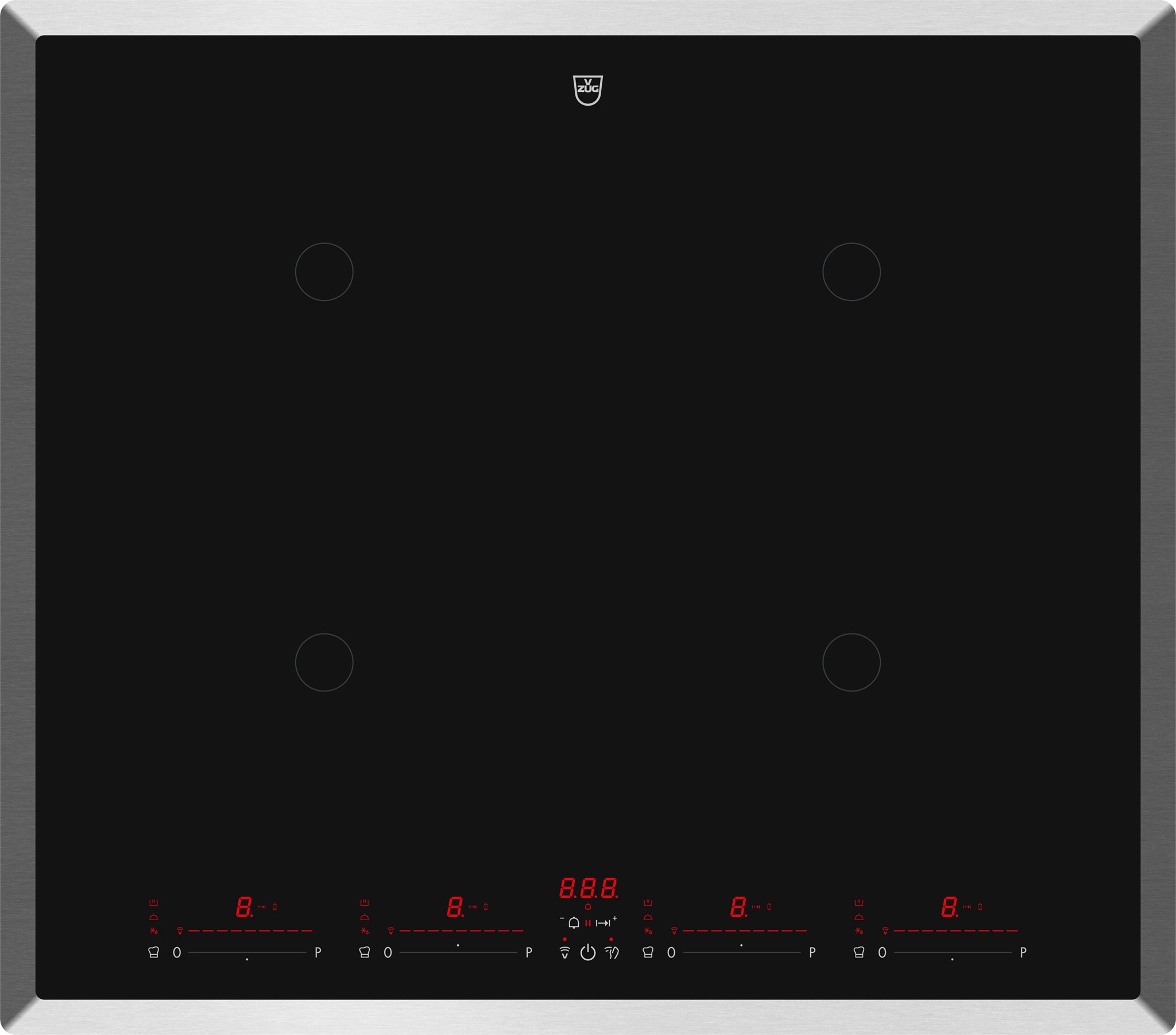 Bild von V-Zug Kochfeld CookTopInduktion V4000 Standardrahmen Chrom 3111500001