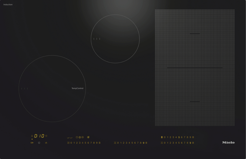 Bild von MIELE KM 7679 FL Induktionskochfeld schwarz, 11512110