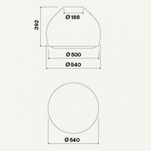 Bild von Falmec SOPHIE ISOLA 54 ME Inselhaube 54 cm CircleTech Messing antik