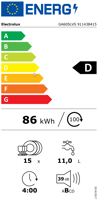 Bild von Electrolux GA60SLVS Geschirrspüler Einbau EURO, U Unten Energieeffizienz D Chrom 