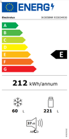 Bild von Electrolux IK305BNL Kühl-/Gefrierkombination Einbau SMS, Links Energieeffizienz E Weiss 