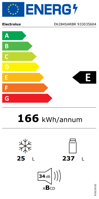 Bild von Electrolux EK284SARBR Kühlschrank Einbau SMS, Rechts Energieeffizienz E Braun 