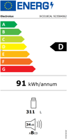 Bild von Electrolux IK3318CAL Kühlschrank Einbau EURO, Links Energieeffizienz D Weiss 