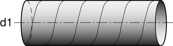Bild von V-ZUG Spiralfalzrohr, Durchm. 125 mm, H42028