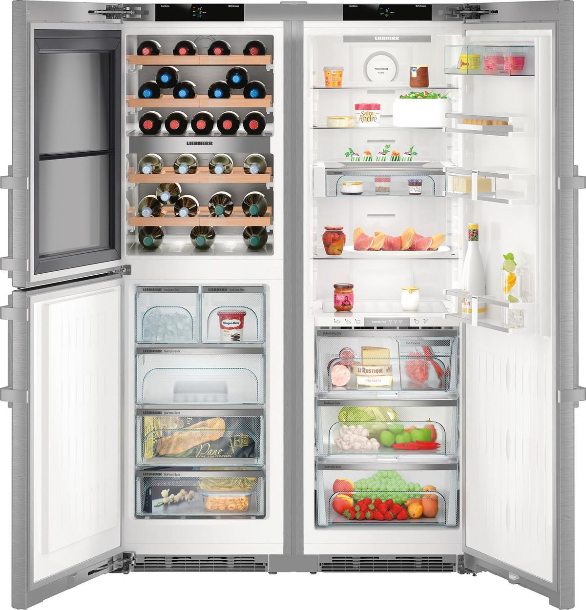 Bild von Liebherr SBSes 8496 BluPerformance PremiumPlus Food Center Edelstahl