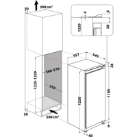 Bild von Bauknecht KVIE 2281 LH2 Kühlschrank weiss Integrierbar 60 cm (Euro-Norm)
