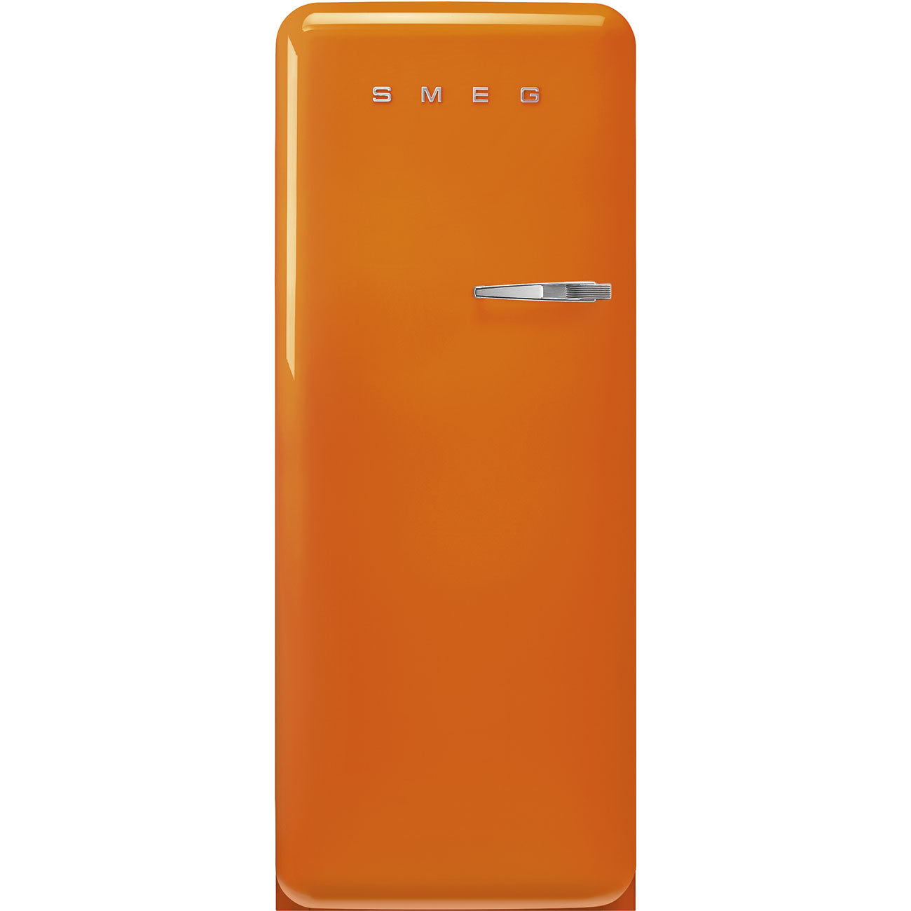 Bild von Smeg FAB28LOR5 Kühlschrank 50's RETRO STYLE ORANGE freistehend links