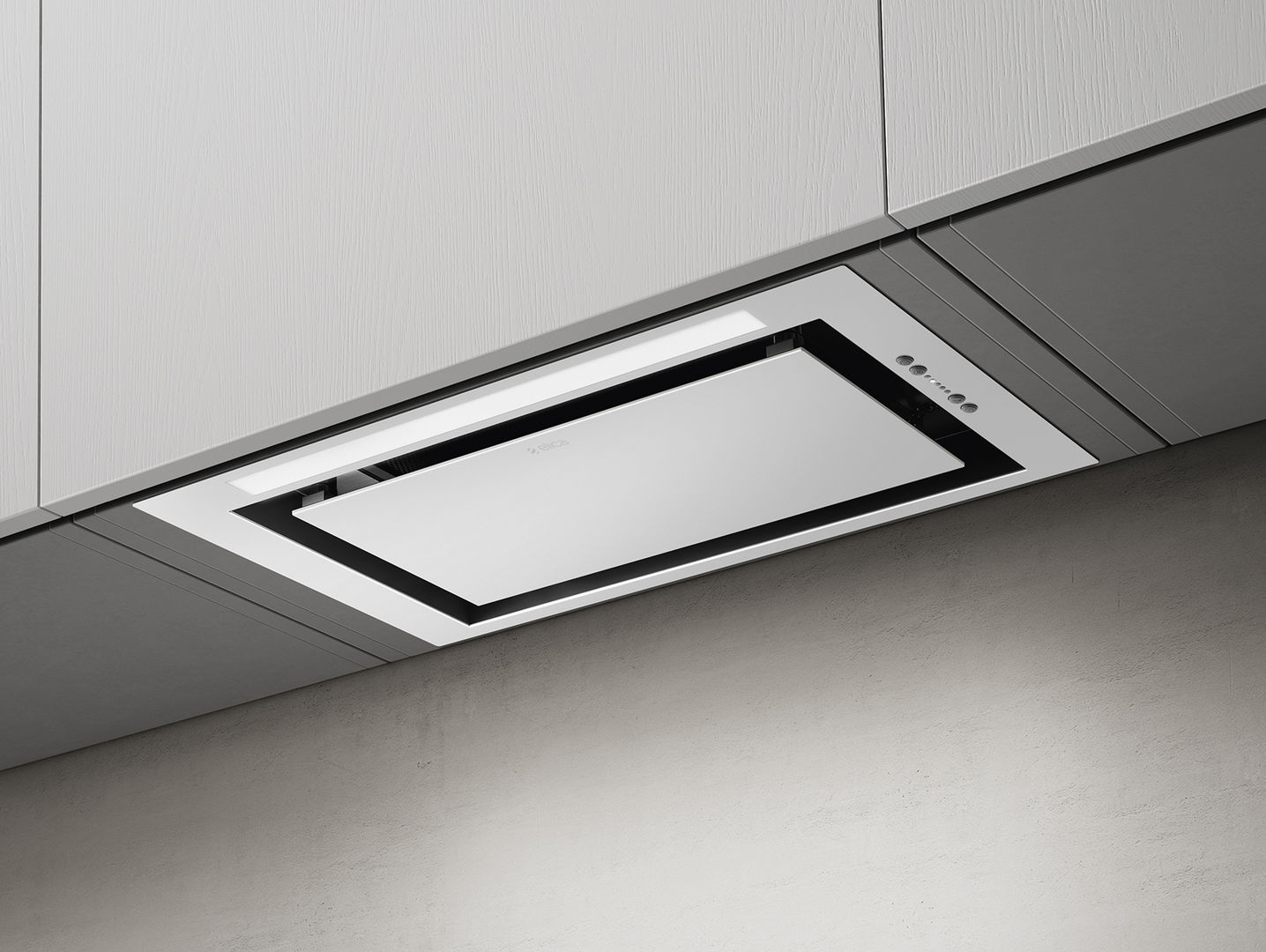 Bild von ELICA PRF0157357 LANE WH/A/52 Huttenlüfter Edelstahl, Schwarz mit Soft Touch - Effekt, Weiss