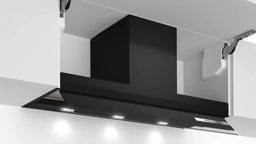 Bild von Bosch DBB97AM60 Serie 6 Integrierte Designhaube 90 cm Klarglas schwarz bedruckt