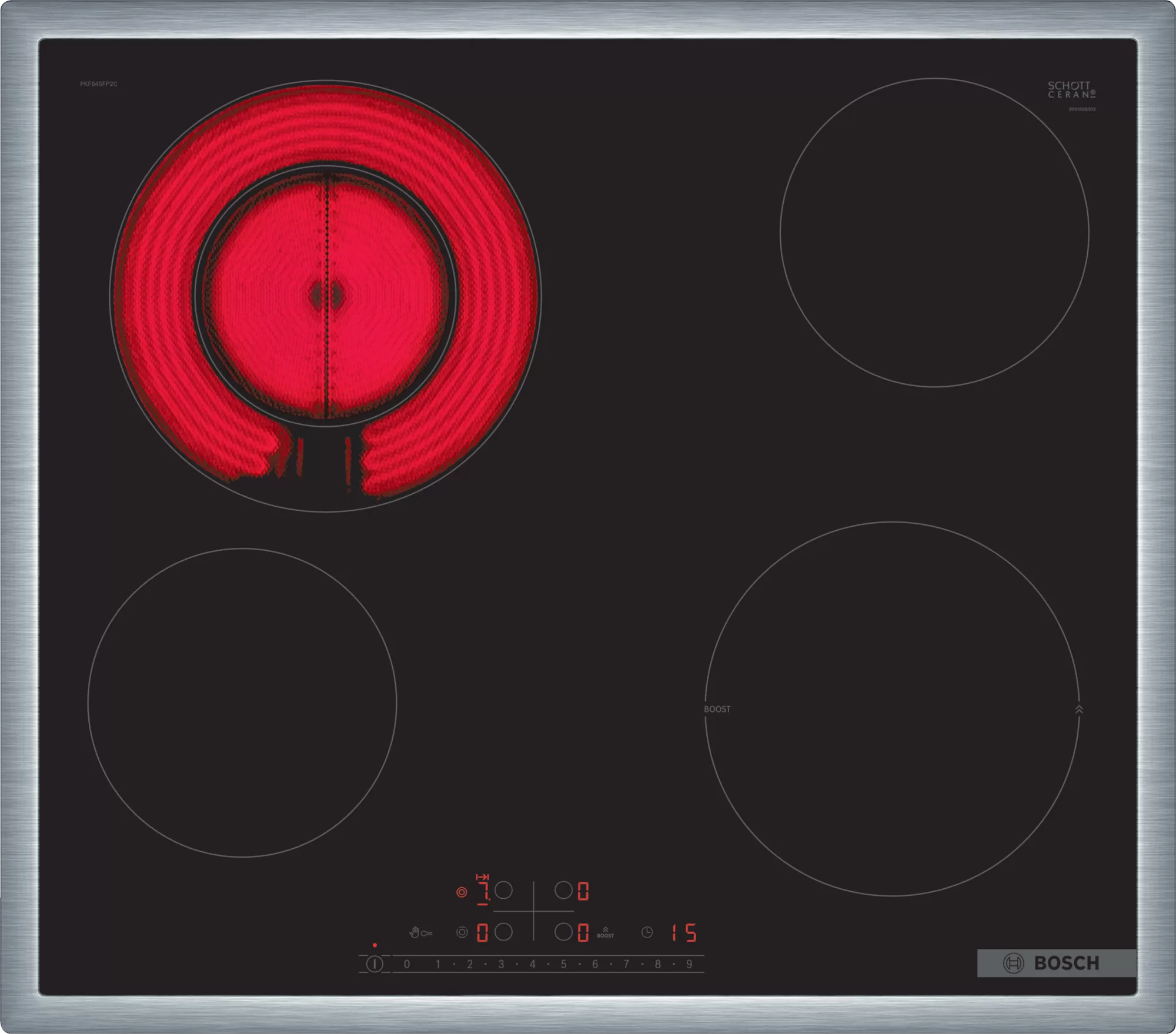 Bild von Bosch PKF645FP2C Serie 6 Elektrokochfeld 60 cm