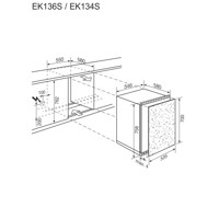 Bild von Electrolux EK134SLWE Kühlschrank Unterbau Dekorfronttüre 75.8 cm, 933033947