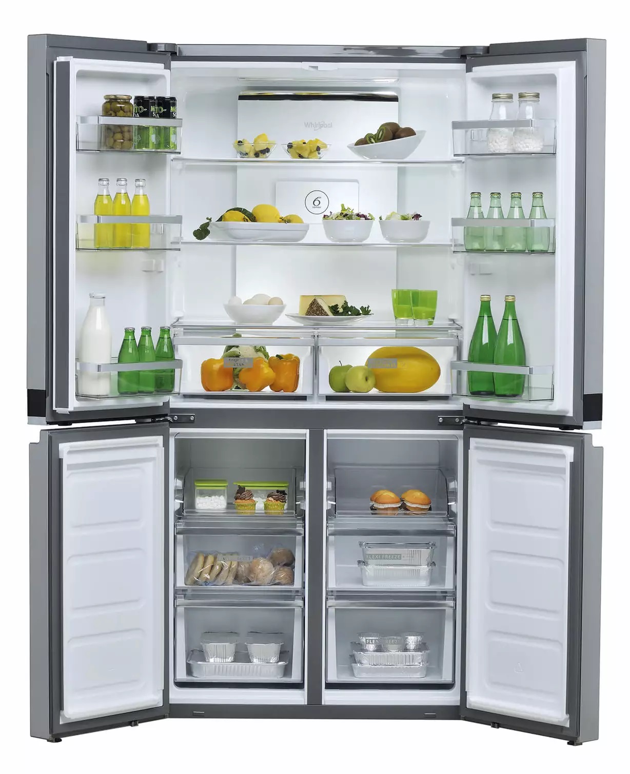Bild von Whirlpool WQ9 B2L CH Kühl-/Gefrierkombination Edelstahl, 859991613910