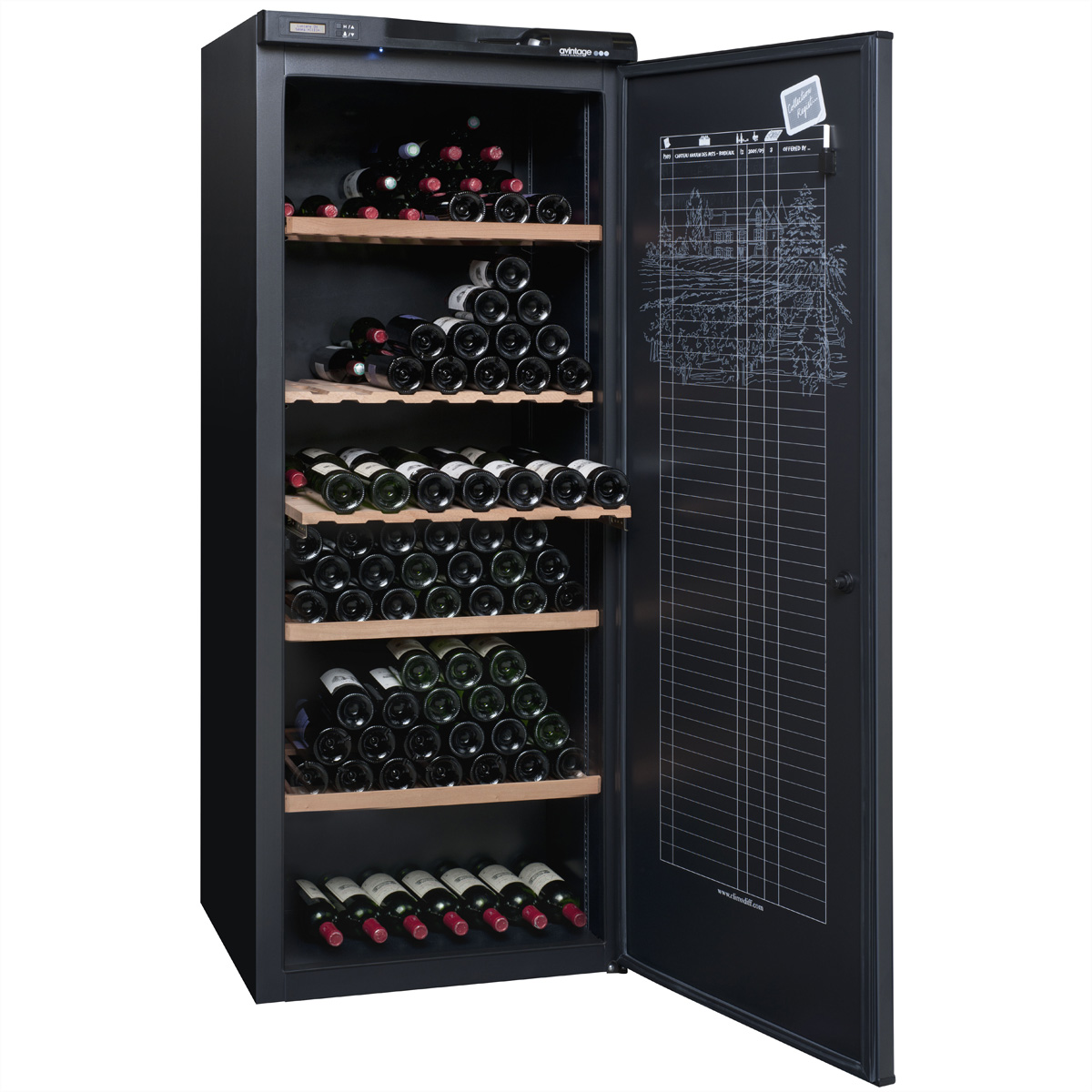 Bild von Avintage AV306A+ Weinkühlschrank Freistehend schwarz1 Zone 294-Flaschen