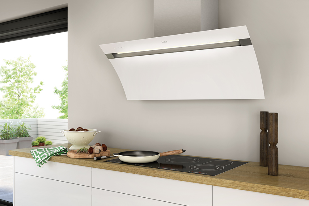 WESCO BKH 90 GL-2 Permalyt Wandhaube Glassline Glas weiss