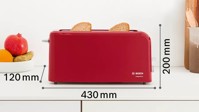 Bild von Bosch TAT3A004 Langschlitz-Toaster CompactClass Rot