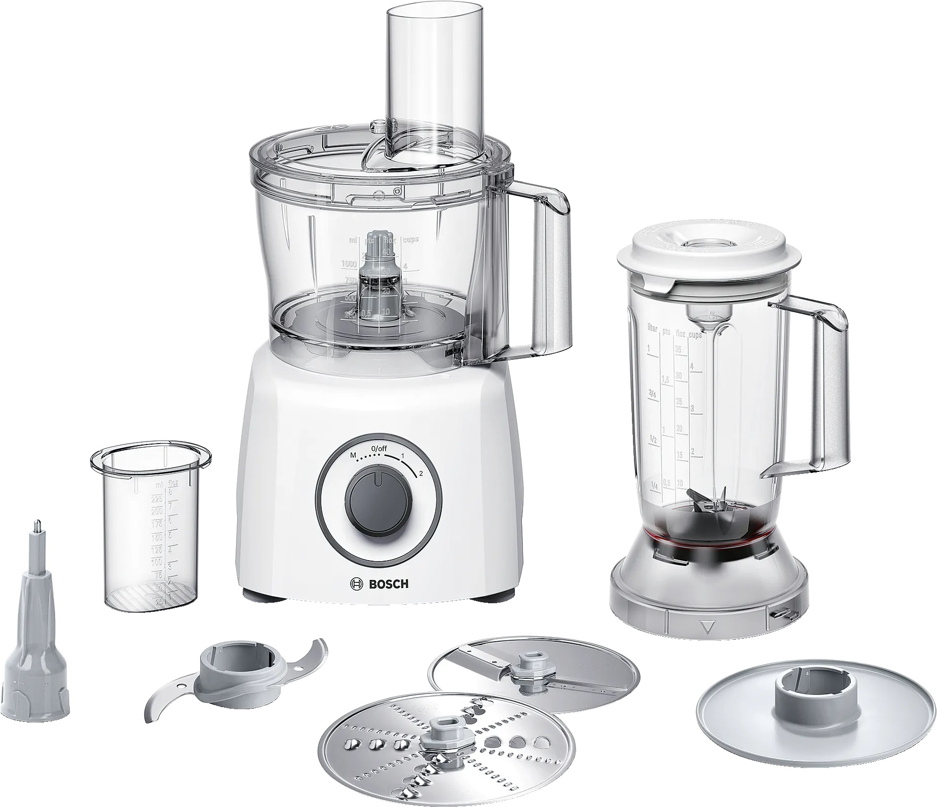 Bild von Bosch MCM3200W Kompakt-Küchenmaschine MultiTalent 3 Weiss 800 W