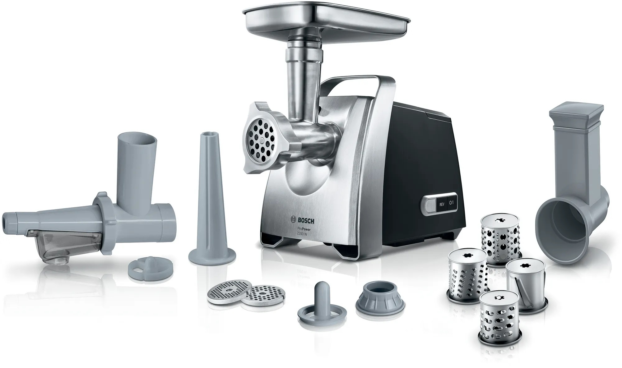 Bild von Bosch MFW68660 Fleischwolf ProPower 2200 W Schwarz, chrome
