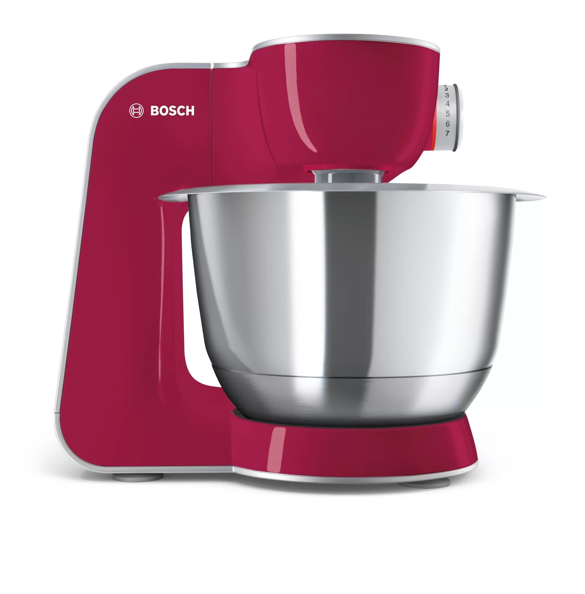 Bild von Bosch MUM58720 Küchenmaschine MUM5 1000 W Rot silber