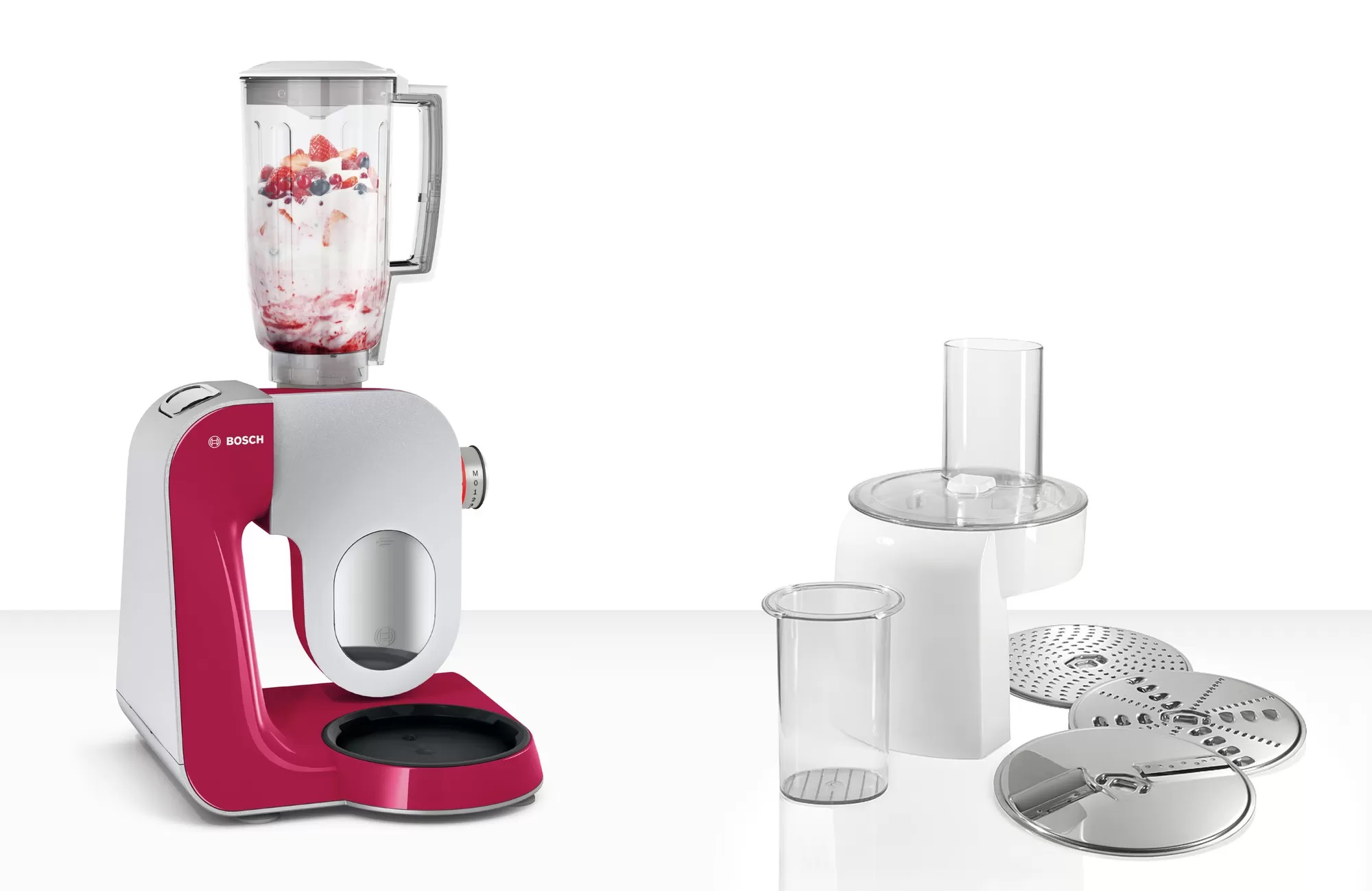Bild von Bosch MUM58720 Küchenmaschine MUM5 1000 W Rot silber