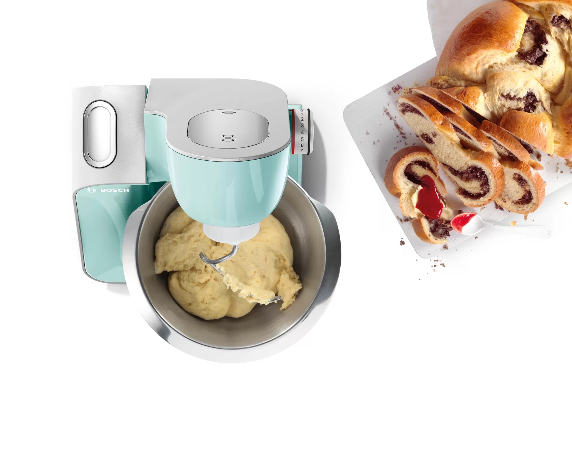 Bild von Bosch MUM58020 Küchenmaschine MUM5 1000 W Türkis silber