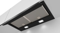 Bild von Bosch DBB67AM60 Serie 6 Integrierte Designhaube 60 cm Klarglas schwarz bedruckt