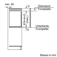Bild von Siemens KI22LADD1 iQ500 Einbau-Kühlschrank mit Gefrierfach 88 x 56 cm Flachscharnier mit Softeinzug