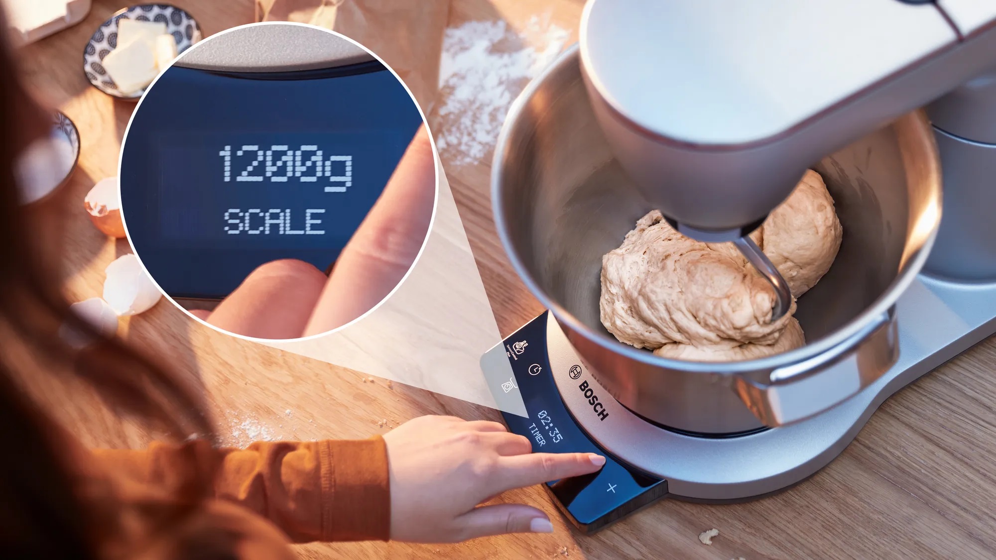 Bild von Bosch MUM9AX5S00 Series 8 Küchenmaschine OptiMUM mit Waage 1500 W Silber