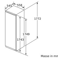Bild von Bosch KIF82PFF0 Serie 8 Einbaukühlschrank mit Gefrierfach 177.5 x 56 cm Flachscharnier