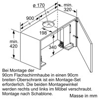 Bild von Bosch DFS097K51 Serie 8 Flachschirmhaube 90 cm