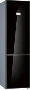 Bild von Bosch KGN39LBE5 Serie 6 Freistehende Kühl/Gefrier-Kombination mit Gefrierbereich unten, Glastür 203 x 60 cm Schwarz