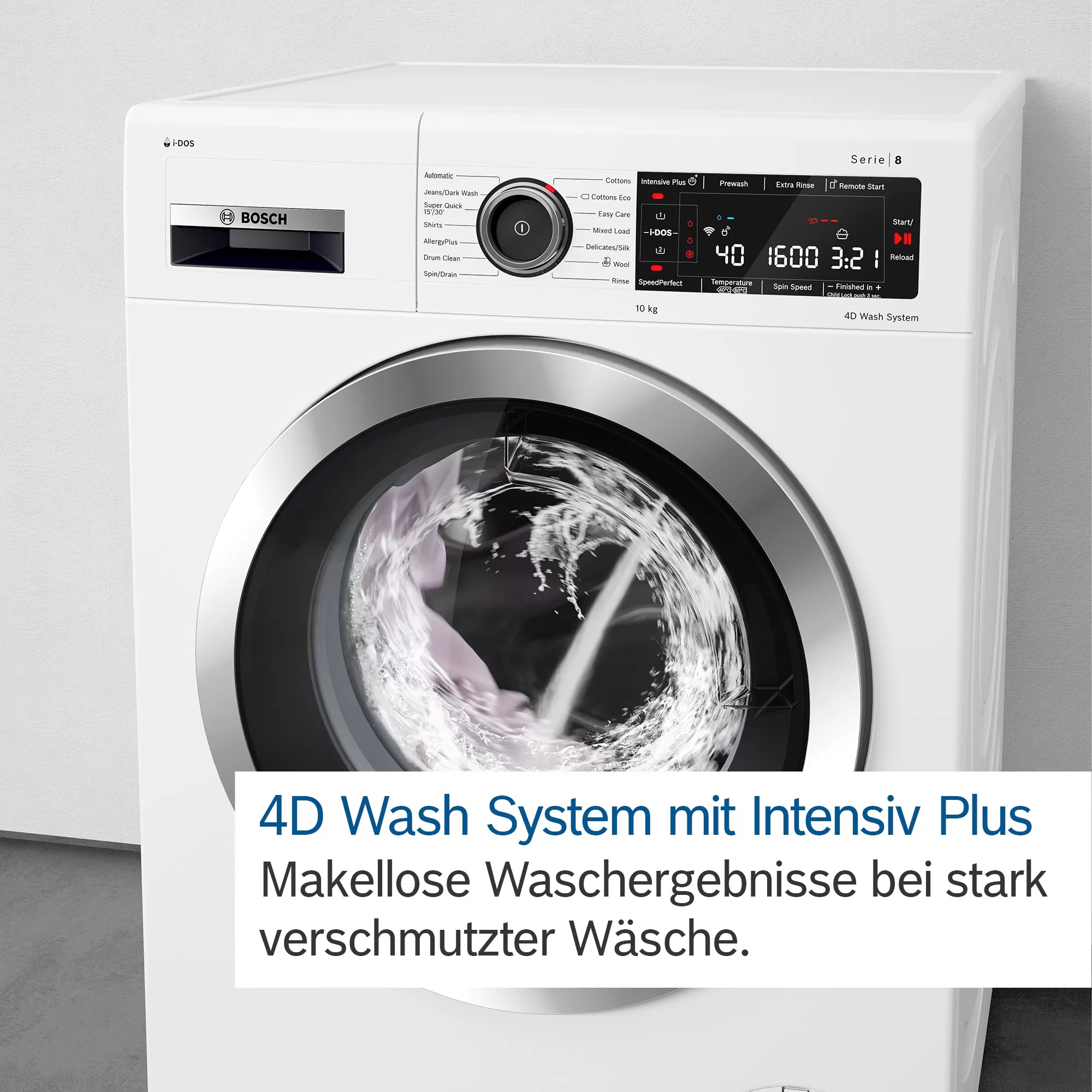 Bild von Bosch WAXH2L41CH Serie 8 Waschmaschine Frontloader 9 kg 1600 U/min.