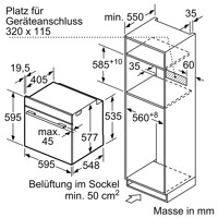 Bild von Bosch HMG636RS1 Serie 8 Einbau-Backofen mit Mikrowellenfunktion 60 x 60 cm Edelstahl