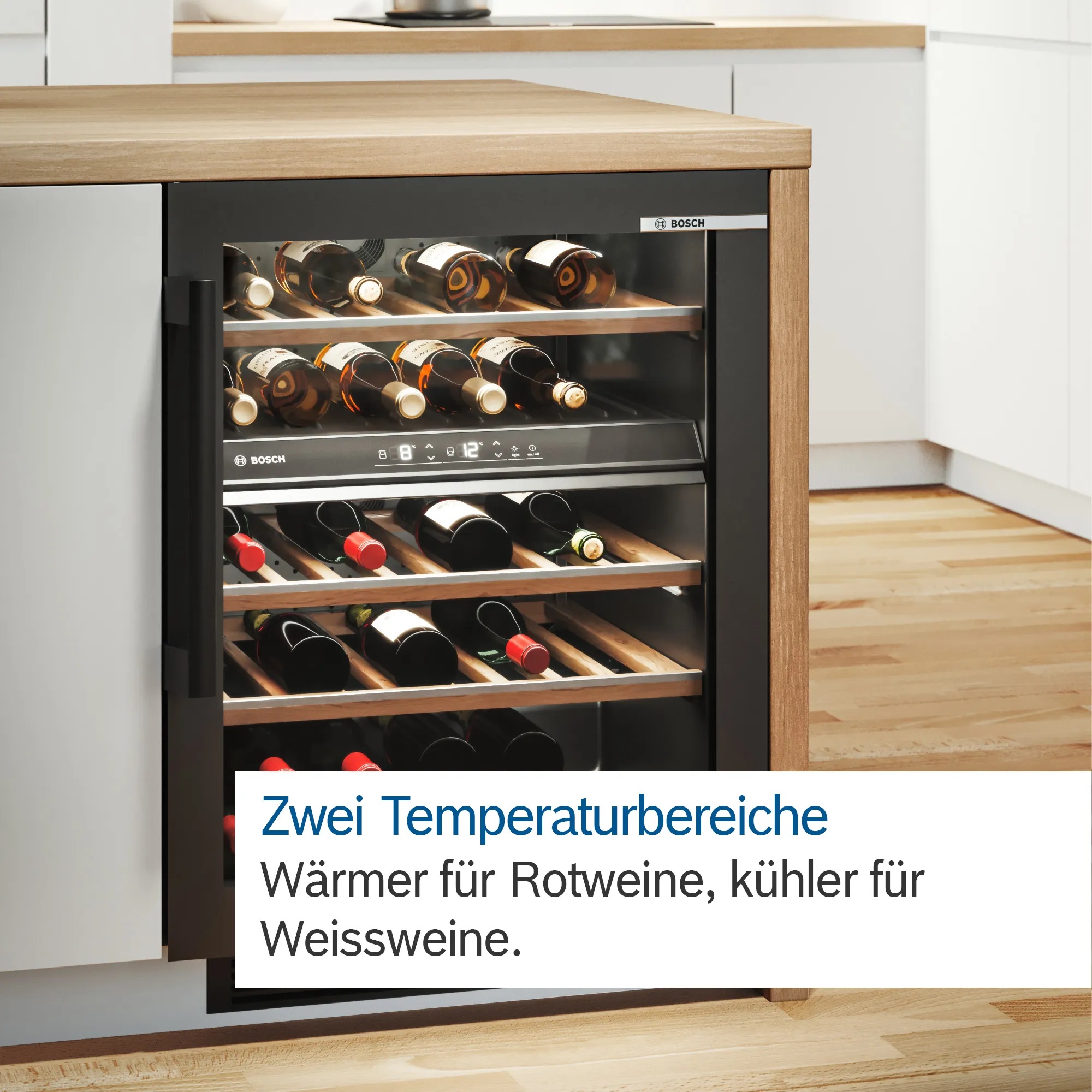 Bild von Bosch KWK36ABGA Serie 6 Weinkühlschrank mit Glastür 186 x 60 cm