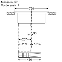 Bild von Bosch PXX875D67E Serie 8 Induktions Kochfeld mit integriertem Dunstabzug 80 cm Mit Rahmen aufliegend