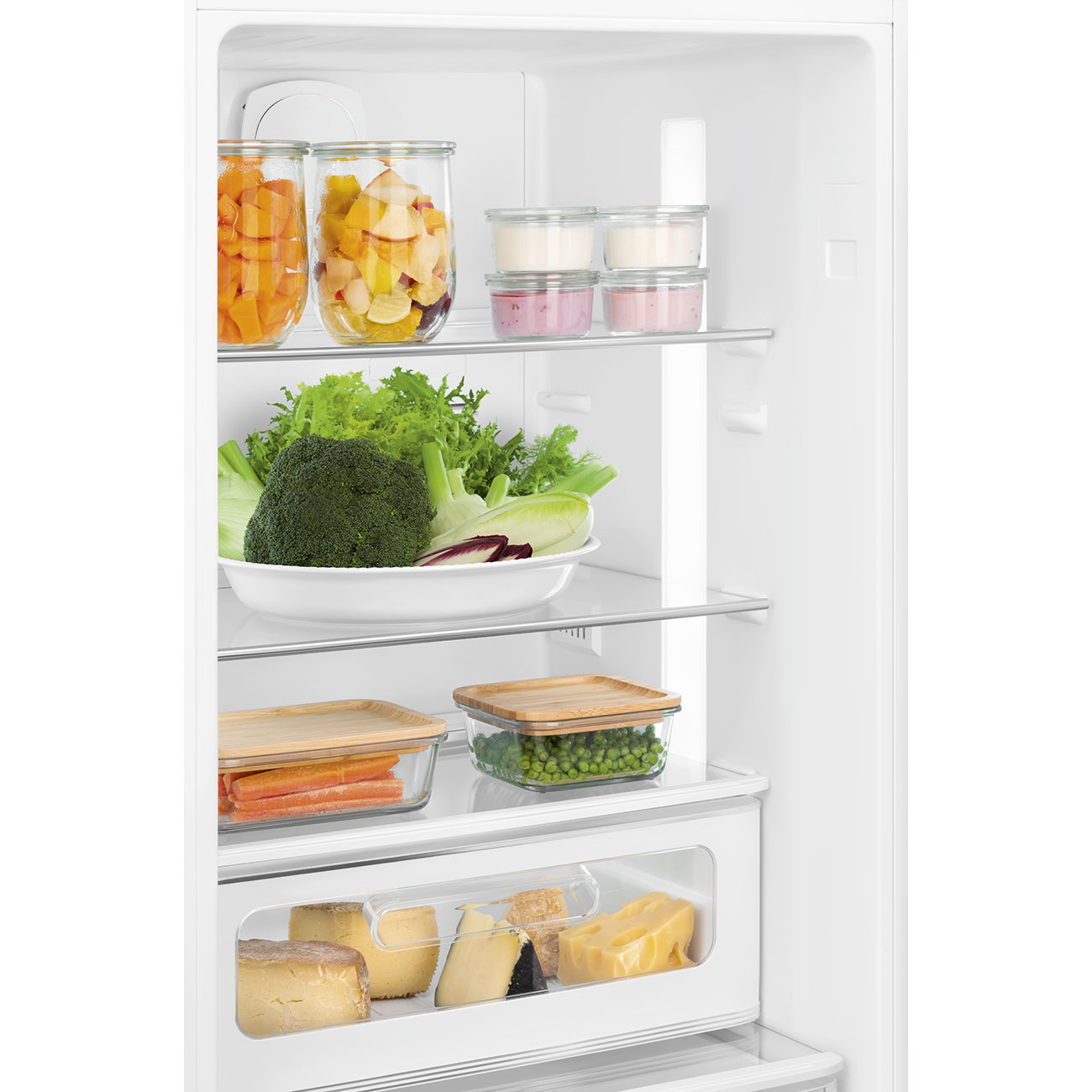 Kühl-/Gefrierkombination Kühlschrank STYLE Frost freistehend Smeg 8017709298104-Silvertech FAB32LWH5 WEISS No Links, RETRO 50\'s GmbH