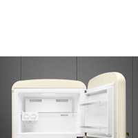 Bild von Smeg FAB50RCRB Kühlschrank 50's No Frost RETRO STYLE CREME mit Türgriff Messing Antik freistehend Rechts