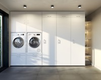 Bild von Adago Home WSCH207-60 Washtower Hochschrank mit 1 Regal und 1 Kleiderstange