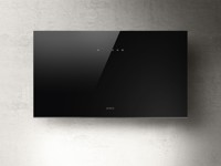 Bild von Elica PLAT BL/F/80 Wandhaube Umluft Schwarzes Glas, 80 cm