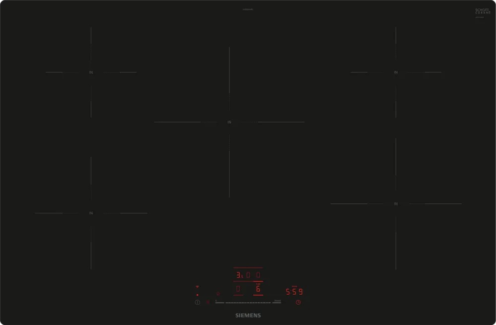 Bild von Siemens EH801HVB1E iQ100 Induktionskochfeld 80 cm Schwarz, flächenbündig (integriert)
