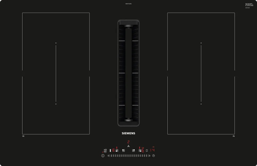 Bild von Siemens ED811FQ15E iQ500 Induktions Kochfeld mit integriertem Dunstabzug 80 cm Rahmenlos aufliegend